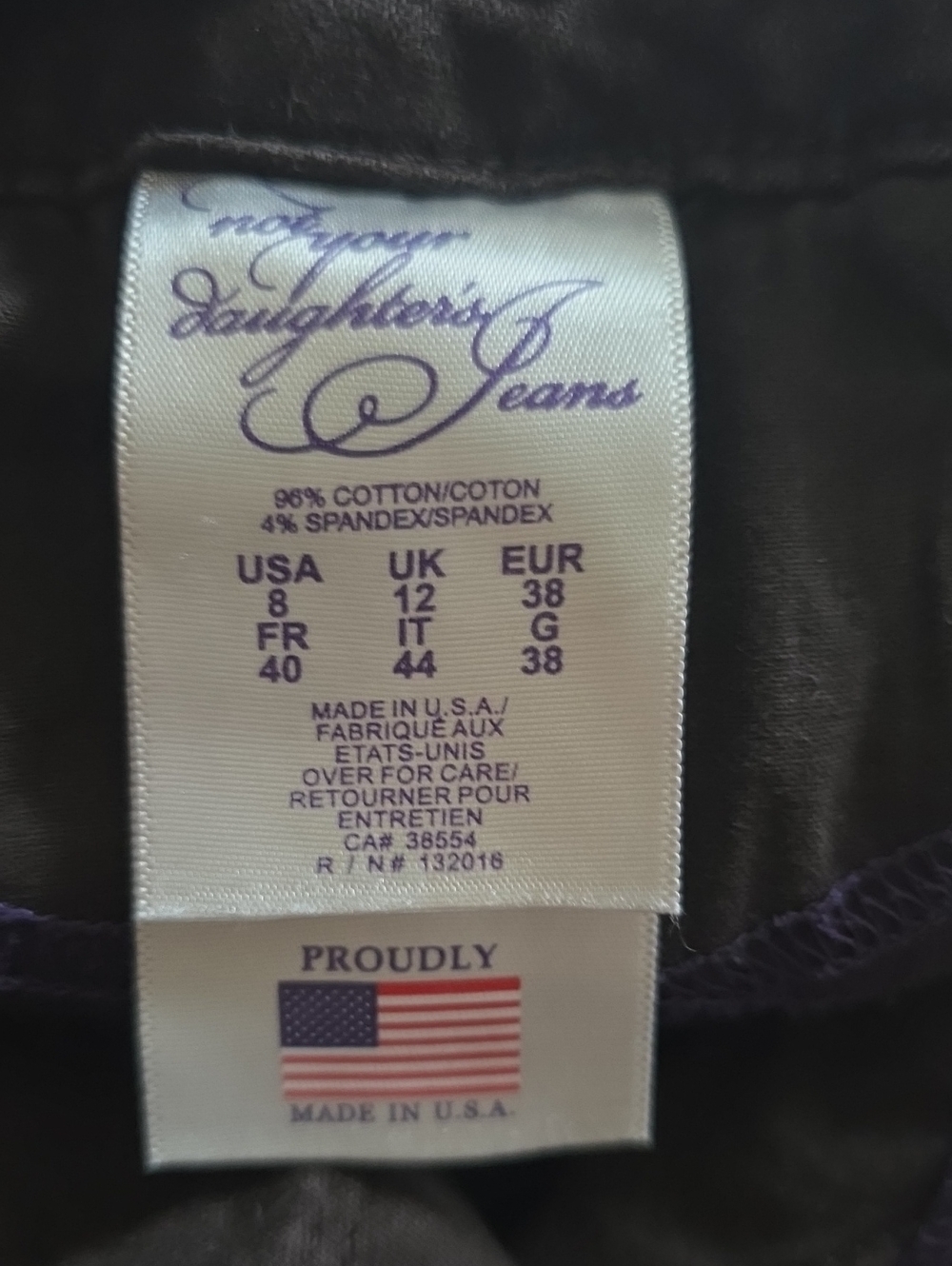 Jeans Dark Wash Made In The USA Size 8 Womens - Picture 6 of 10